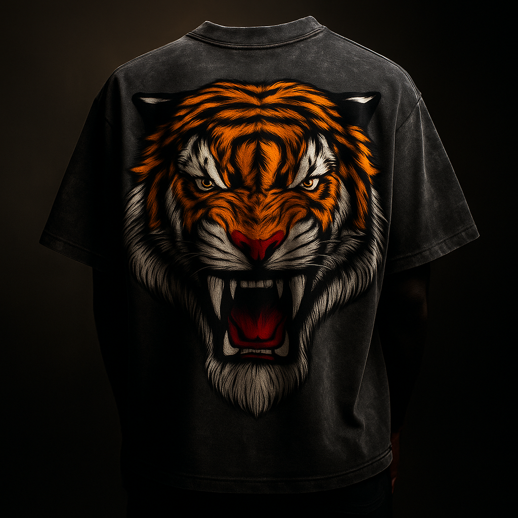 DANK™ Tigerstorm Acid Wash Oversized Tee