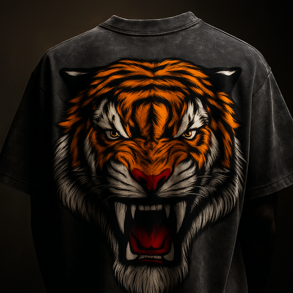 DANK™ Tigerstorm Acid Wash Oversized Tee