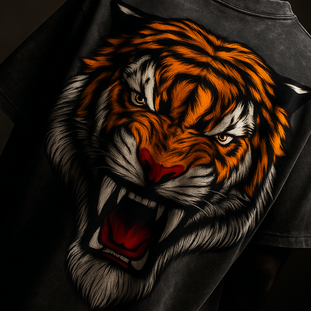 DANK™ Tigerstorm Acid Wash Oversized Tee